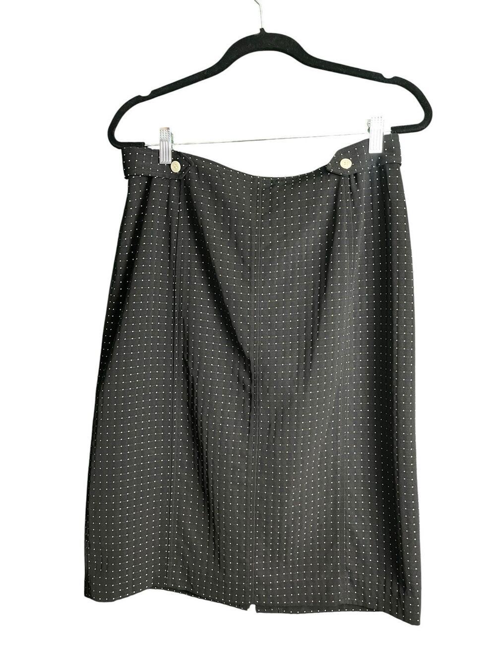 Focus Lifestyle Black Polka Dot Skirt Size 10 Pencil Straight Classic Preppy